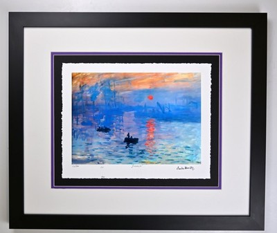 ''Impression, Sunrise'' by Monet Framed and Matted