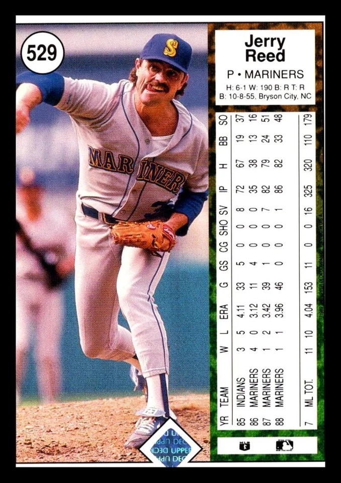 1989 Upper Deck #529 Jerry Reed - Image 2 of 2