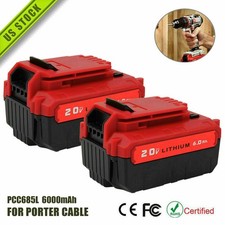 20Volt 8.0Ah Lithium-ion Battery for Porter Cable 20V MAX PCCK612L2R PCC681L New
