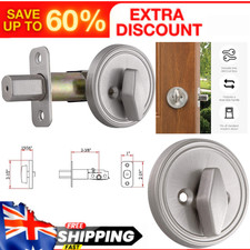 750836 Single Sided Deadbolt Lockset, Adjustable Backset, Satin Nickel Finish