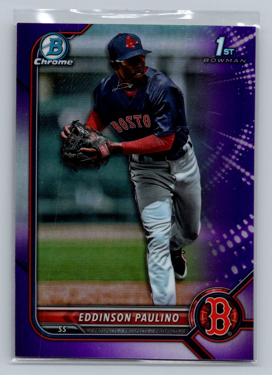 2022 Bowman Chrome Eddinson Paulino Prospects Purple Refractor #208/250 #BCP-175