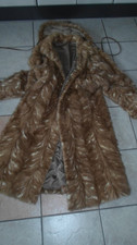 SCHMIDT Damen Mantel Kapuzen Pelzmantel Wintermantel Echtes Pelz Größe XL 44 46