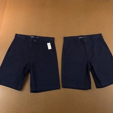 Lot of 2 Old Navy Boys Size 14 Knee Length Uniform Twill Chino Shorts NWT