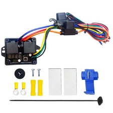 Digital Dual Electric Fan Controller Switch Kit 12/24V Adjustable Thermostat Rel