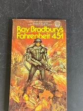 Fahrenheit 451 Ray Bradbury Del Rey  PB Barron Storey Vintage Paperback Book