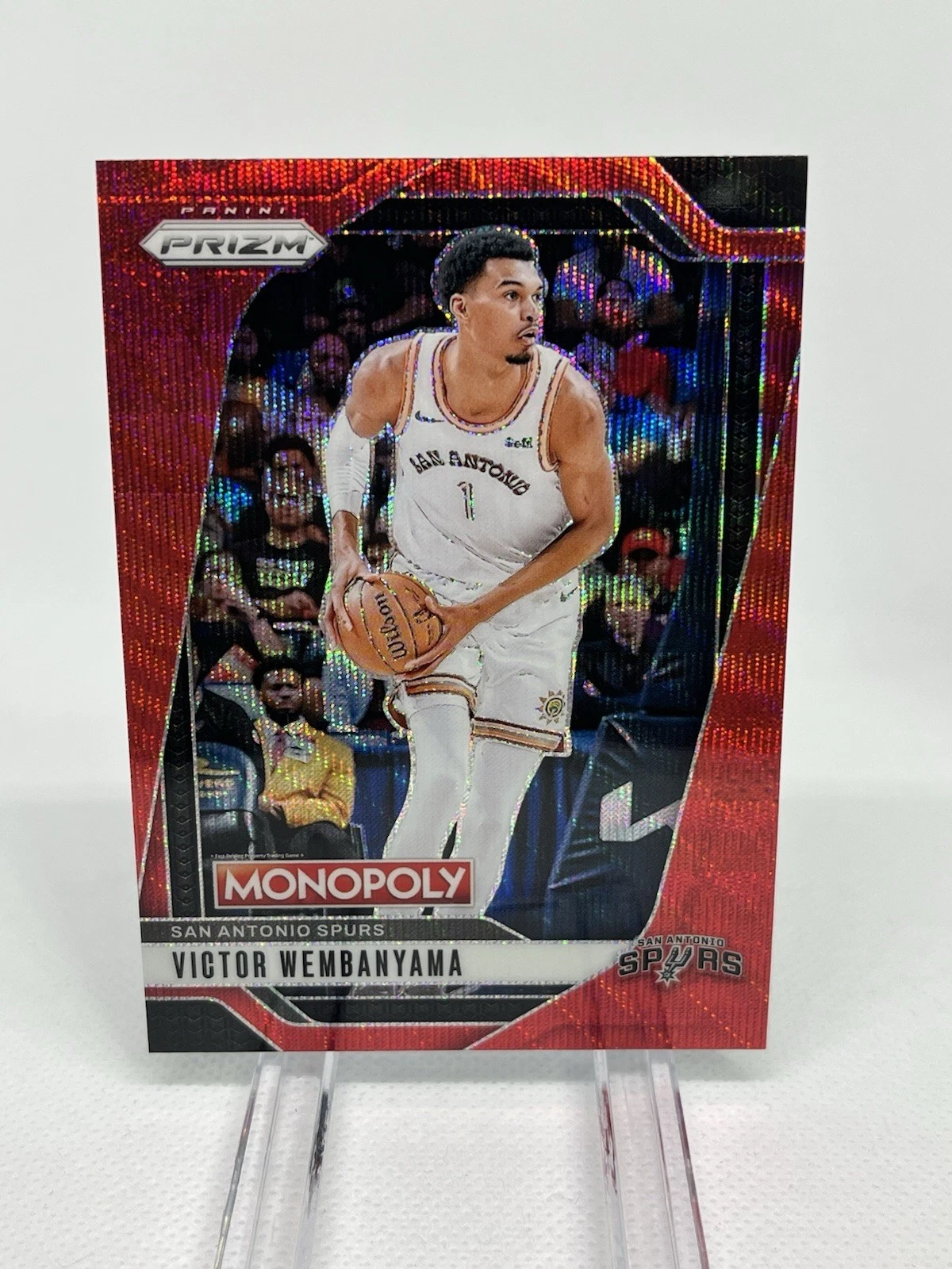 2024-25 Panini Prizm Monopoly Victor Wembanyama #73 Red Wave Prizm San Antonio