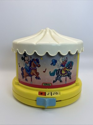 1988 Disney Dreamtime Night Light Carousel Musical Projector Mickey Donald