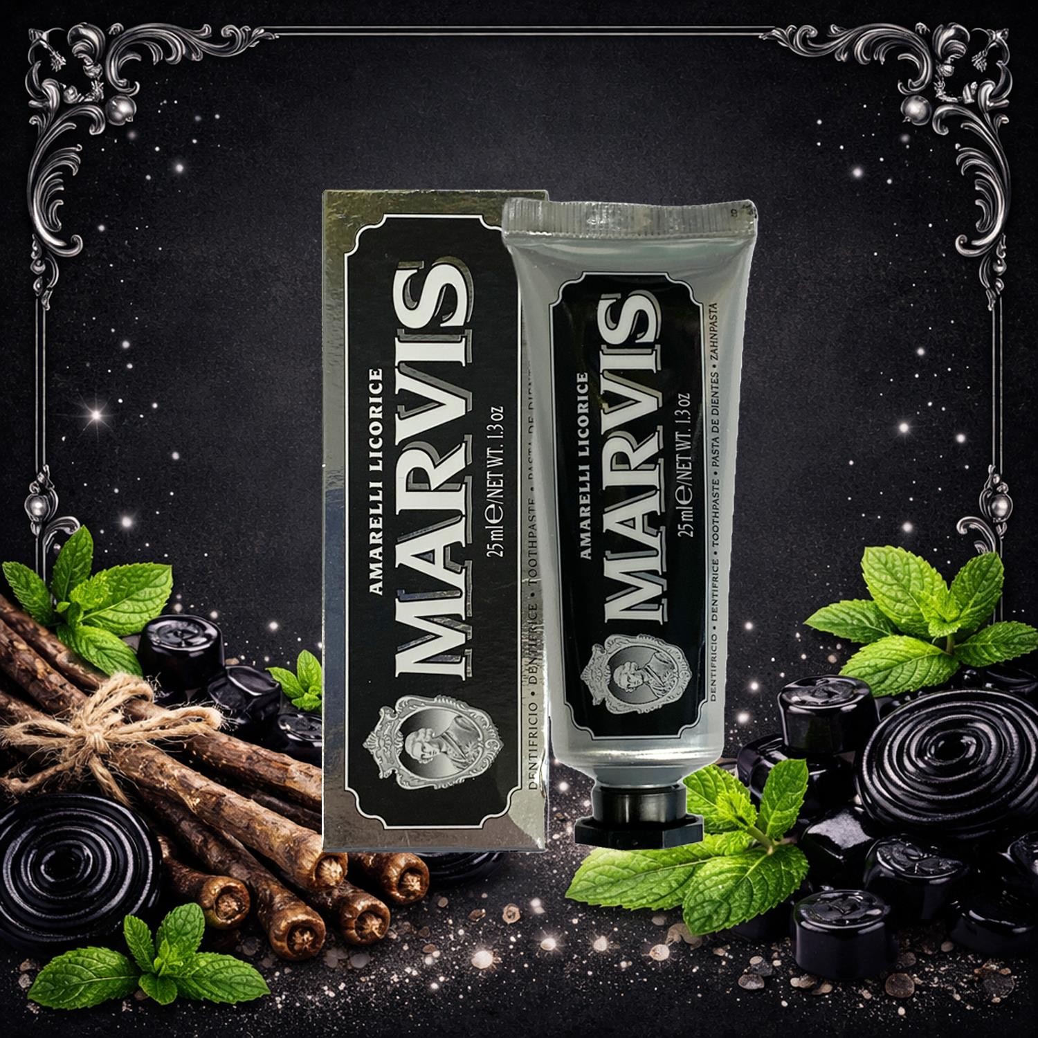 Marvis Amarelli Licorice Flavoured Luxury Toothpaste 25ml Travel Size