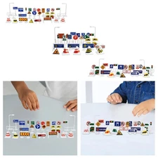 28 Pieces 1:64 Scale Street Road Signs Playset Miniatures Traffic Signs Park
