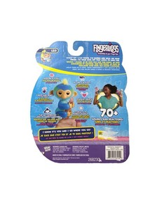 Fingerlings Interactive Toy Baby Monkey Leo 70+ Sounds & Reactions Blue/Green
