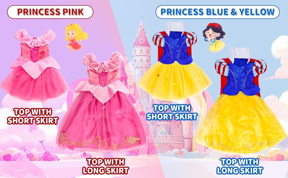 dress up princess set Toddler Girl Toys, Dress Up for Girls 3 4 5 6 Year Old, Princess Toys for Toddler, Upgraded with 3 Sets, Include Jewelry, Crown, Quality and safety are our priority number one Princess Tiana PERSONALIZED GIFT SET
