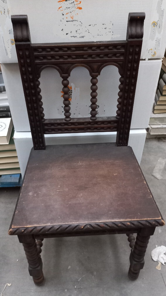 SILLA RUSTICA CASTELLANA DE MADERA PESADA