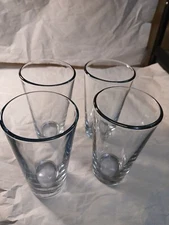 Anchor Hocking 16oz. Set Of 4 Clear Glass 6" drinking glasses Heavy  Brand New