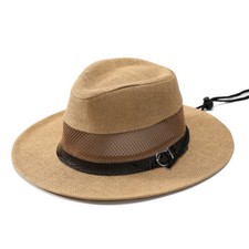 Uomo Rete Traspirante Secchio Cappello Jazz Sole Estate Viaggio Pesca Spiaggia