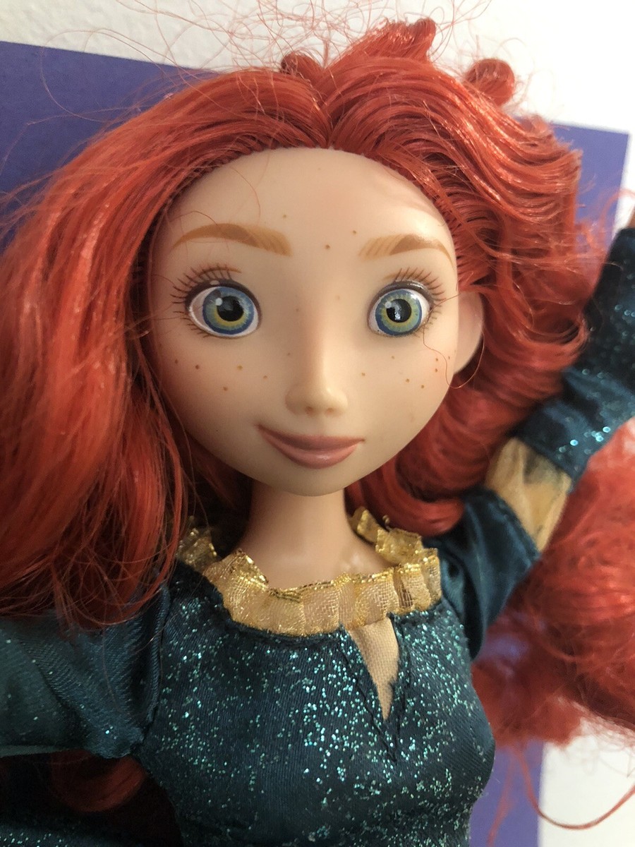 Disney Merida 12" Classic Doll Brave Princess Green Gold Dress Red hair  Freckles | eBay