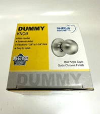 Shield Security Dummy Ball Knob Style Satin Chrome Finish Non-Handed #913869
