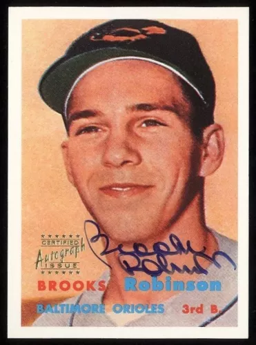 1997 Topps Stars Brooks Robinson #13 Baltimore Orioles 1957 Rookie Reprint Auto