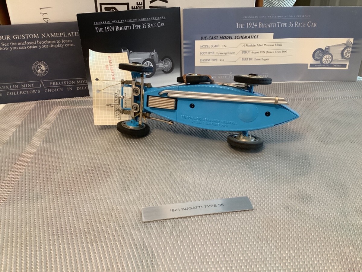 FRANKLIN MINT 1924 BUGATTI TYPE 35 1:24 DIECAST MODEL | eBay