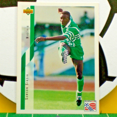1994 UPPER DECK World Cup Soccer Card # 200 *** SAMSON SIASIA *** Nigeria