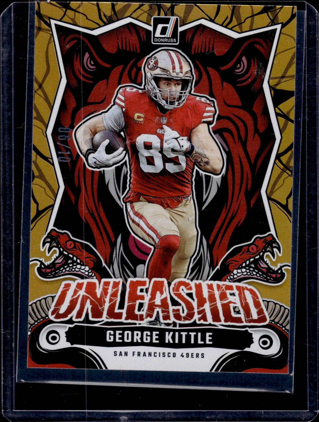 George Kittle 2024 Donruss Unleashed Gold 6/10 Case Hit