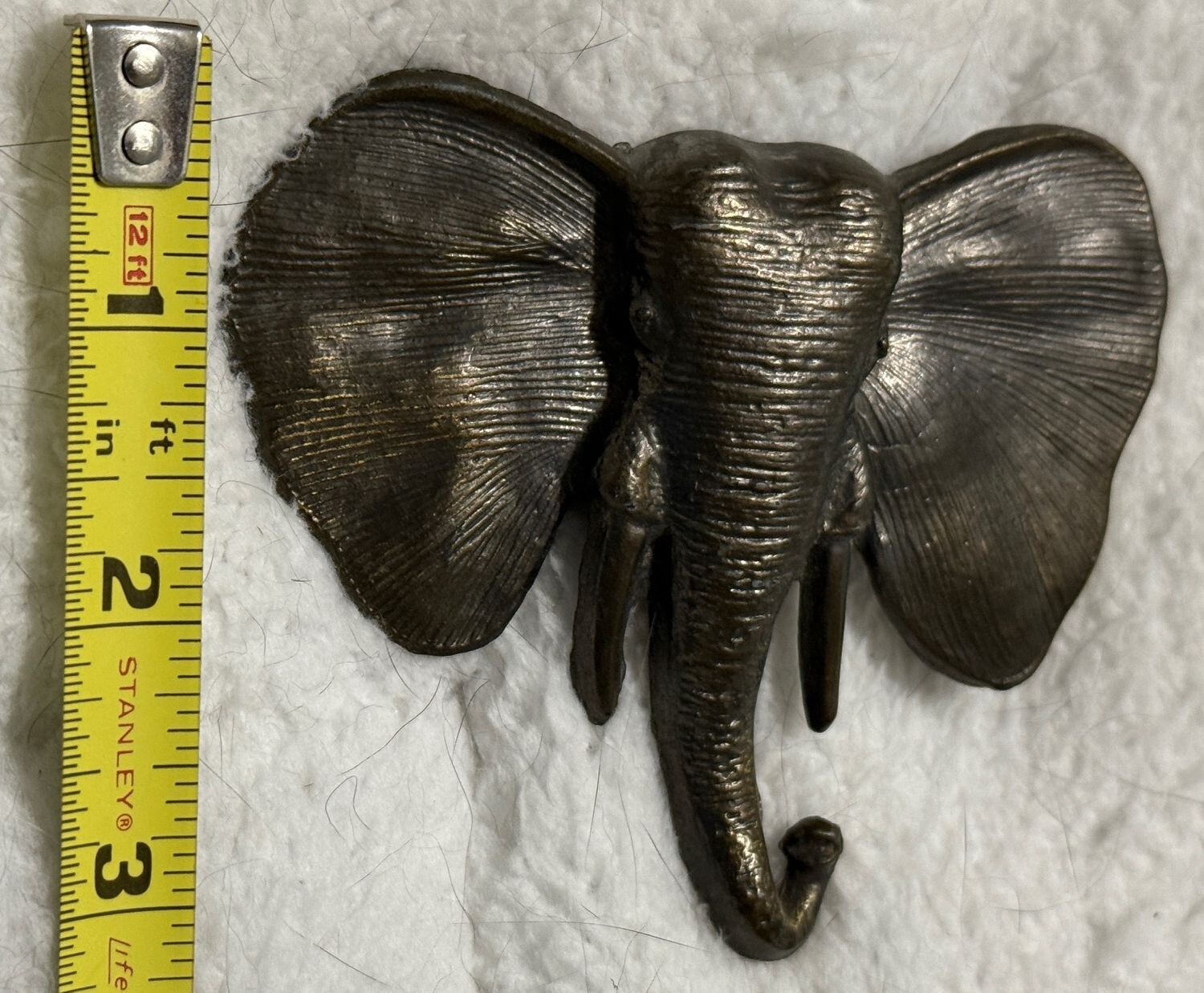 REDUCED Mammoth Solid Bronze or Brass Elephant He… - image 4