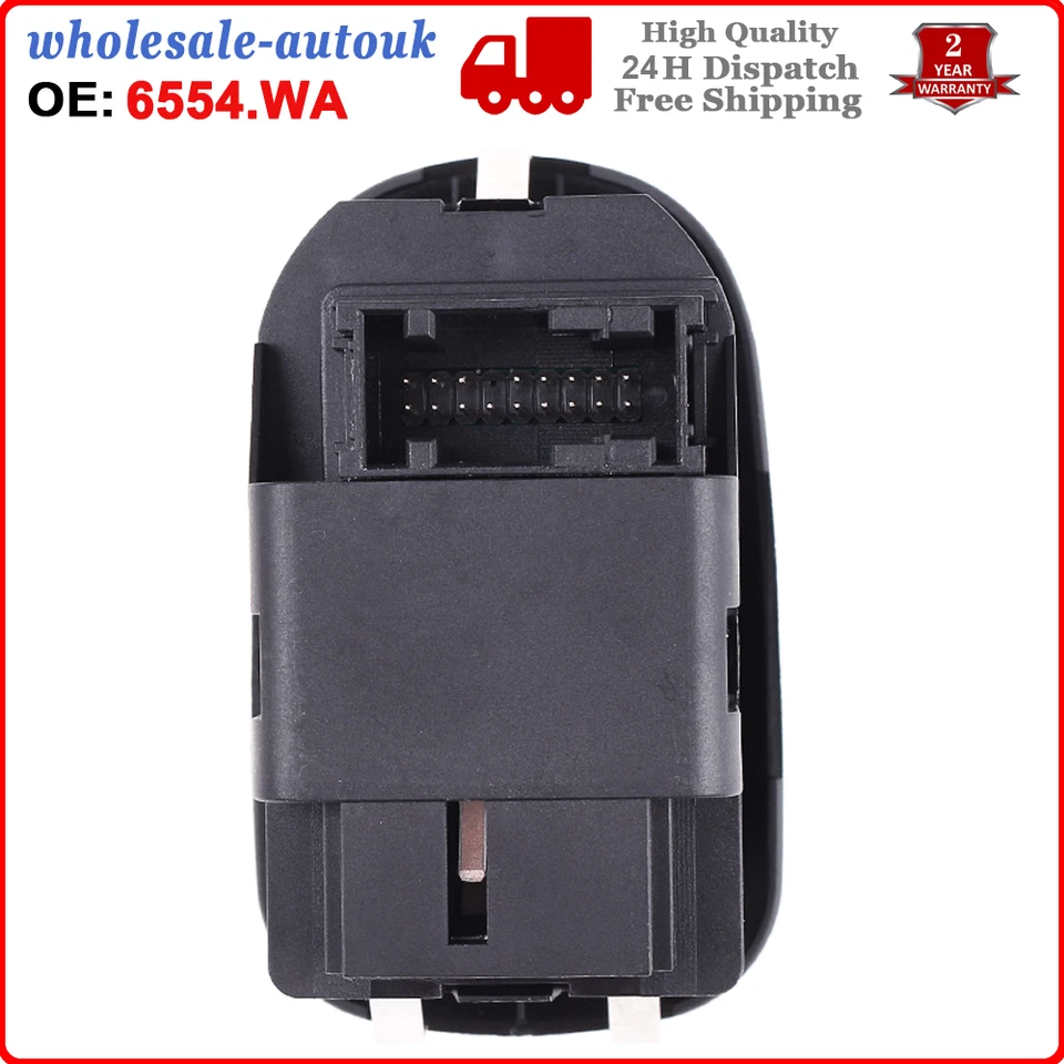 Electric Power Window Switch Mirror Button Control 6554.WA for Peugeot 206 306 - Image 3 of 4