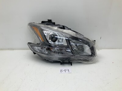 FITS 2009 2010 2011 2012 2013 2014 Maxima Passenger Side Halogen Headlight BLACK