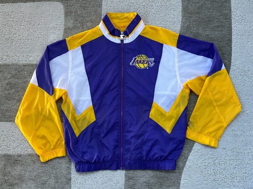 Vintage 1990s Los Angeles Lakers Starter Jacket Nylon Zip Up Mens S Kobe Bryant