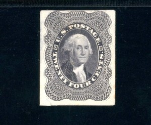 Scott 37p3 VF US 1847 Plate Proof on India SCV $1250
