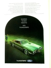1970 Ford Thunderbird Print Ad Green Soaring To New Heights