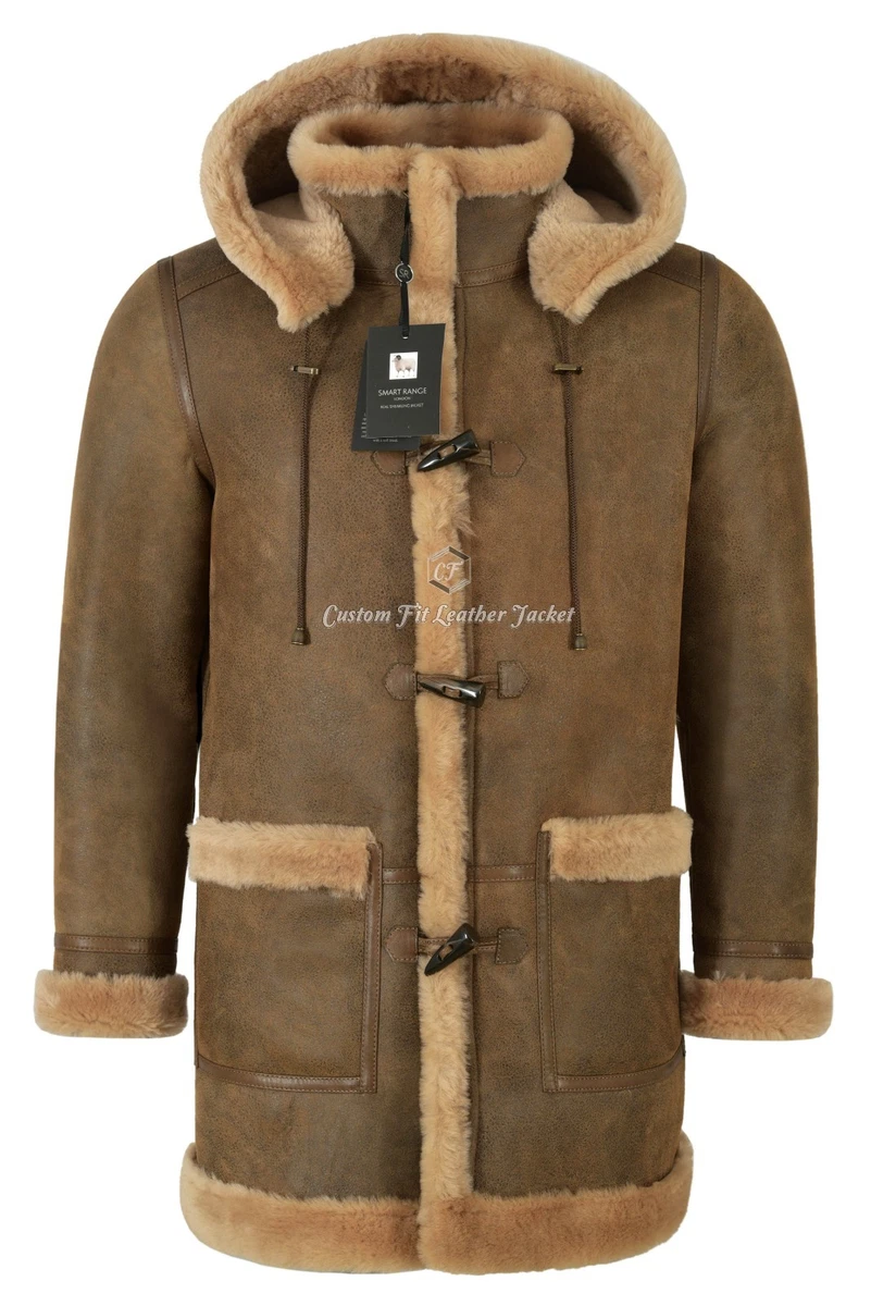 Men's genuine hotsell shearling coat