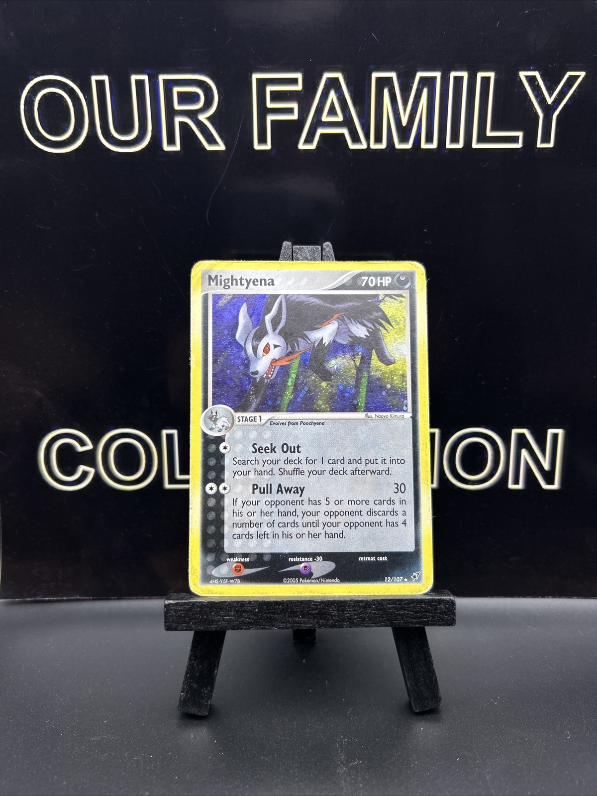Mightyena 12/107 Deoxys Holo TCG Rare Pokemon Card HP Condition
