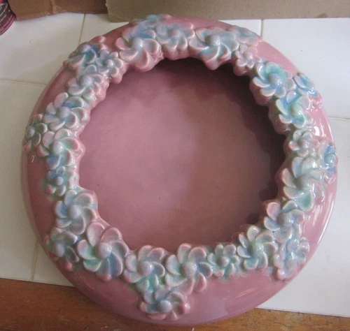 Vintage Royal Haeger Hickman signed low bowl flowers 12"