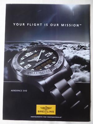 2013-2014 PUB MONTRE BREITLING WATCH AEROSPACE EVO CHRONOGRAPH ORIGINAL ANZEIGE