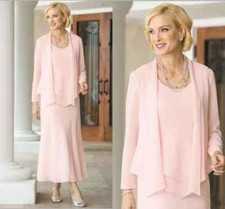 Mother Of The Bride Dress 2024 Three Pieces Wedding Guest Party Gowns Plus Size