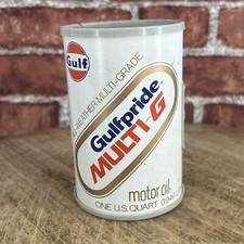 vintage gulf gulfpride multi-g oil can transistor radio untested