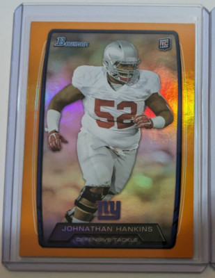 2013 Bowman Rainbow Orange Foil /299 JOHNATHAN HANKINS RC 172 NEW YORK GIANTS  
