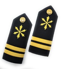 Marine Uniform Ship US Navy Officer Captain Shoulder Board Epaulette 2 Bar Pair