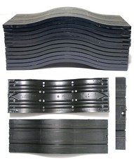 12pc Aurora Model Motoring Slot Car BLACK BUMP ROADWAY TRACK Lock  Joiner 1512