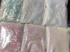 Iridescent Glitter Hex Snow White pink blue sheen Nail Art US seller 50g Each