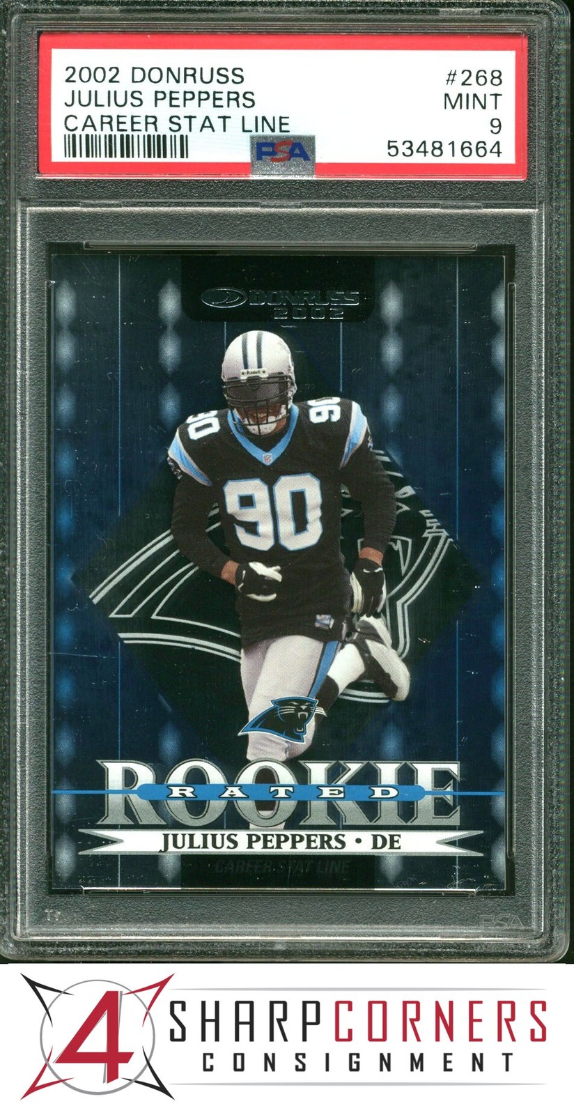 Julius Peppers Donruss #268 Career Stat Line