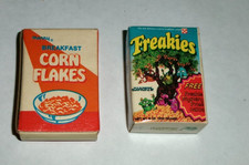 vintage Freakies & Merry Breakfast Corn Flakes Mini Cereal Boxes