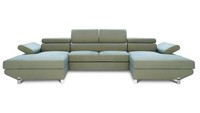 Wohnlandschaft Ecksofa U-Form Sofa Couch Design Couch Textil Modern Polster Neu