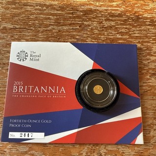 Royal mint Britannia 1/40 oz Gold Coin 2015