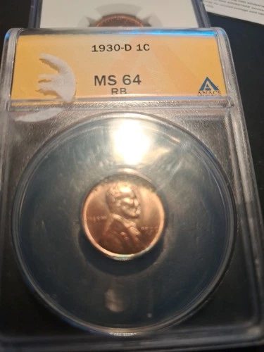 1930 D Lincoln Cent ANACS MS 64 RB