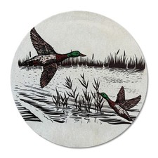 Lightweight Round Art Mouse Pad with Non-Slip Rubber Base, 220mm x 220mm x 3mm