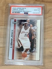 2003-04 Upper Deck LeBron James Phenomenal Beginning Rookie #14 PSA 10 Gem