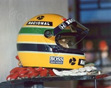 Ayrton Senna Helmet ? McLaren Honda ? Rio 1988 Original Photo - (20x25cm) +COA