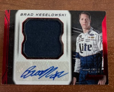 2016 PANINI TORQUE RED FOIL BRAD KESELOWSKI AUTOGRAPH AUTO RELIC #ED 02/10