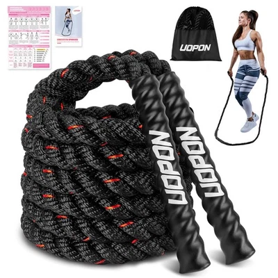 UOPON Schweres Springseil für Frauen 06kg Gewichtetes Skipping rope mit Trainingspo...